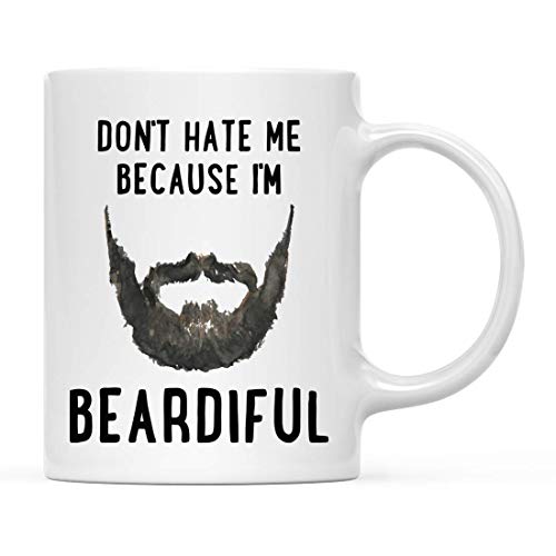 Tazas Divertido Día del Padre 11oz. Taza de café Regalo para papá, no me odies porque soy beardiful, gráfico de barba, cumpleaños Taza caliente