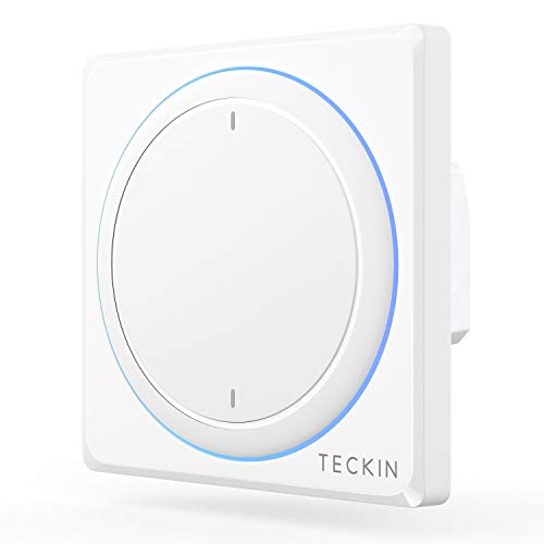 TECKIN Interruptores Inteligentes de pared,compatibles con Alexa,Google Home, Interruptores WiFi Inteligentes con control remoto y de voz,Ajuste del Temporizador, No Se Sequiere Hub.