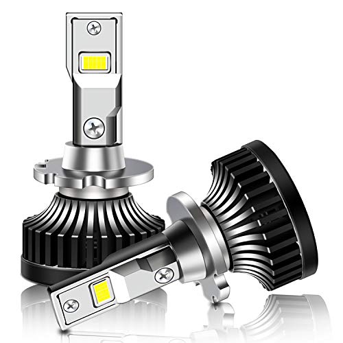 TECTICO D2S Bombillas LED para faros delanteros 50W 6000K Diamante blanco Efecto xenón Haz alto/haz bajo Kit de repuesto HID de faros delanteros de coche (2 Lamparas)