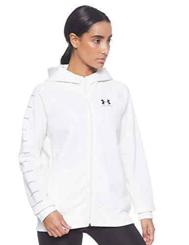 Under Armour (UNDKU Rival Parte Superior del Calentamiento, Mujer, Blanco, XS