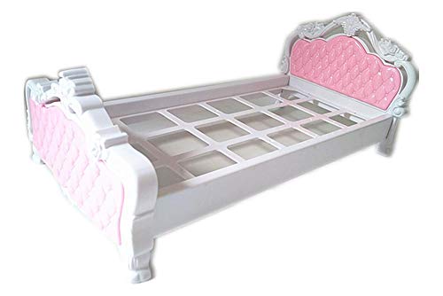 Uteruik 1:12 Escala de Plástico Cama Doble Miniatura Tablero de Muebles de Casa de Muñecas Juguetes (#C)