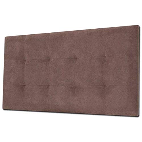 Ventadecolchones - Cabecero de Cama Tapizado Acolchado de Dormitorio con capitoné Modelo Tablet en Tela Antimanchas Essence Wengué y Medidas 106 x 70 cm para Camas de 90 ó 105