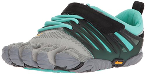 Vibram Fivefingers V-Train, Zapatillas de Deporte Mujer, Gris (Grey/Black/Aqua Grey/Black/Aqua), 43 EU