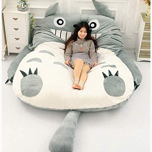 VIVITG Colchón Tatami Totoro Bolsa de Dormir Perezoso Sofa Cama, Dibujos Animados Cama para Tres Personas Colchón Calentar Suave Casa Totoro Colchón Tatami,200 * 130 cm