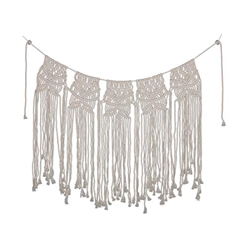 VJUKUBCUTE Macrame Flecos Tapicería Bohemio Decoración Mal Elegante Pared Colgante De Fondo De La Boda Arco Ventana Cubriendo Cortina De Cabecera, 110 Cm W X 70Cm L