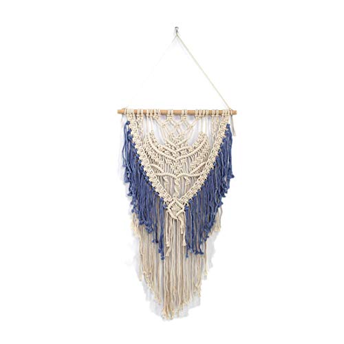 VJUKUBWINE Gran Macramé Flecos Tapicería Bohemio Decoración Mal Elegante Pared Colgante De Fondo De La Boda Arco Ventana Que Cubre Cabecera Cortina, 50CM W X 117Cm L