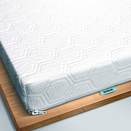 Wendre Topper Colchones de Espuma Fría 120x200 | sobre Colchon Mattress Topper 7 cm Duradero, Certificado y de Fácil Cuidado | Colchon Sofa Cama Italiano para Soporte Suave, Firme y Aliviante