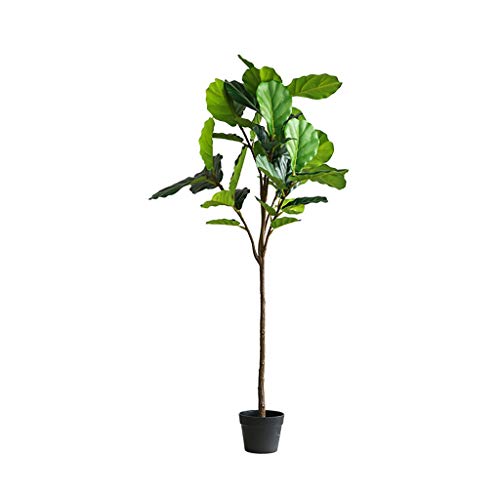 WINON Árbol de Artificial Falsos nórdica árbol Ficus Lyrata Hoja Verde Ramas Ficus Lyrata Hoja del árbol Bonsai El Verde Decorativo Árbol Artificial Árboles Artificiales (tamaño : 140cm A)