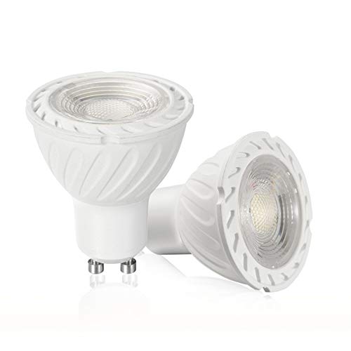 YAYZA! 4-Paquete Nueva Generación MR16 GU10 6W Red Eléctrica AC LED COB Foco Bombilla 500lm 50W Halógena Equivalente A60 Grados De Haz Ancho Lámpara No Regulable Color Blanco Cálido 3000K