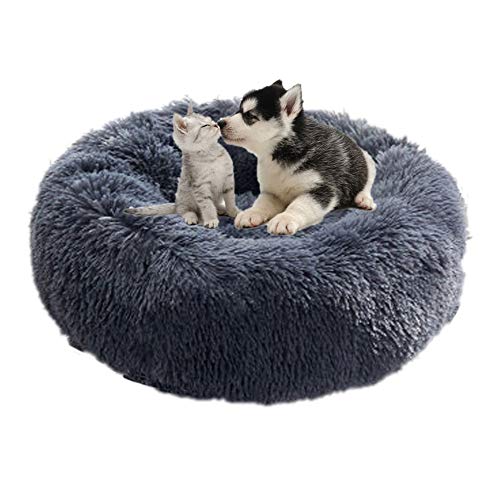 YBBT Cama Perro Redonda Cama para Gatos Redonda Cojín de Felpa mullida Cama para Mascotas Suave y cómoda,cálida,Impermeable,Antideslizante, Lavable Cama Mascota Suave Adecuado para Gatos,Perro