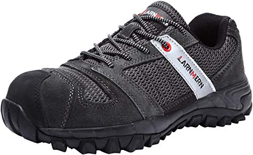 Zapatillas de Seguridad Hombre, LM-18 Zapatos de Seguridad Antideslizantes con Punta de Acero Antipinchazos Calzados de Trabajo