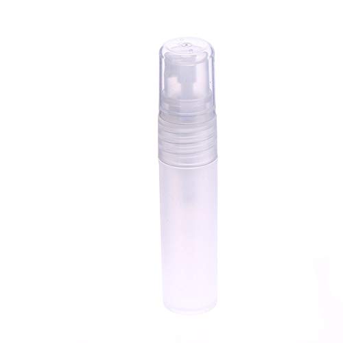 ZHIRUI Botella de Almacenamiento de cosméticos, 1 Pieza de 5/10 ml, Botella de plástico vacía con atomizador para Perfume, Mini Accesorios de Viaje, 5 ml, Color Blanco