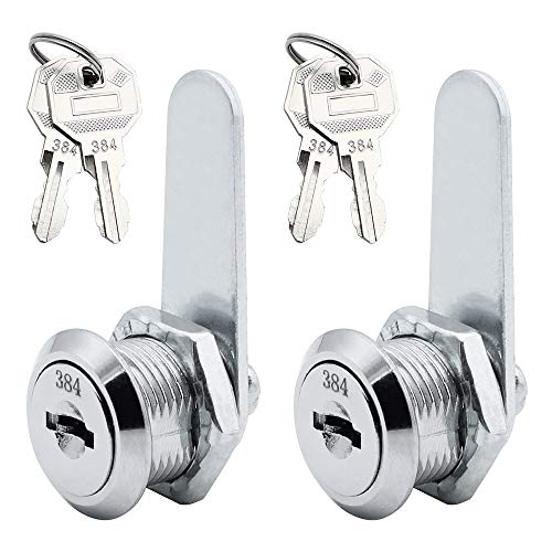 2 unidades de cajones Cam Lock cerradura de cajón con 4 llaves, cerradura para armarios de puertas, gabinete, buzón