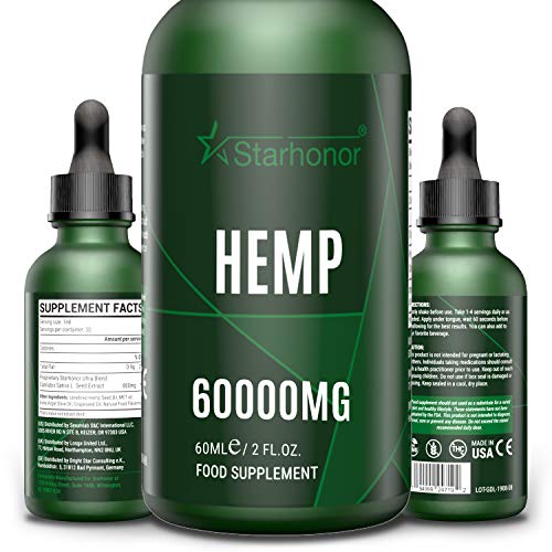 2020 mejor combinación de aceite natural, ingredientes naturales, no OMG, estándares GMP (60 ML-60000mg)