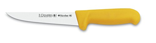 3 Claveles Cuchillo Deshuesar Ancho Proflex, Acero Inoxidable, Amarillo, 15 cm-6"