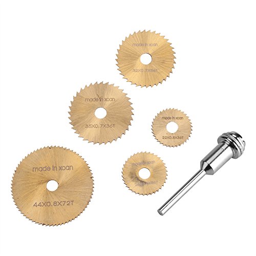 6Pcs Hojas de Sierra Circular HSS Cuchillas para Cepilladora Herramienta Rotatoria Cuchillas Discos de Corte Rotativo de Metal