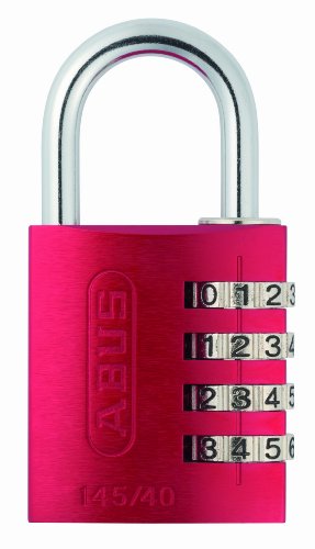 Abus 145/40 ROJO B - Candado aluminio combinacion 40mm 4 dígitos rojo blister