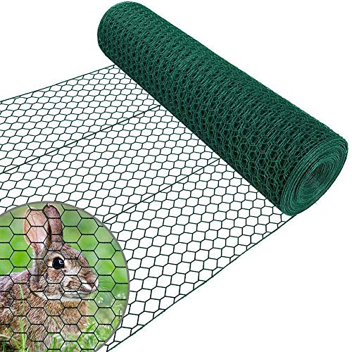 Amagabeli Garden Home 1M X 25M Malla de Alambre Hexagonal 25.4mm Red Hexagonal Verde Valla de Jardín Metalicas Alambre HC05