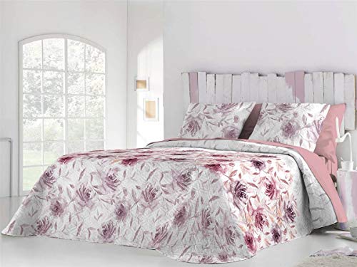 Antilo Fundeco - Colcha bouti Adela Cama 150 Cm - Color Malva