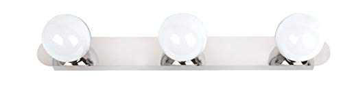 Aplique LED de pared para baño, sobre espejo, camerino, cromo brillo, led 3x3W y 900 lúmenes, estilo sencillo y elegante, tono de luz blanca neutra 4000K.