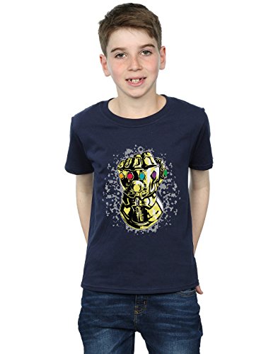 Avengers Niños Infinity War Thanos Fist Camiseta Azul Marino 9-11 Years