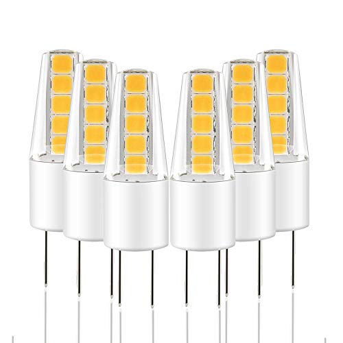 Bombillas LED G4, LAKES 6x G4 AC DC 12V Blanco Cálido 3000K 2W Equivalente 25W Halogenas 360° Ángulo de Haz