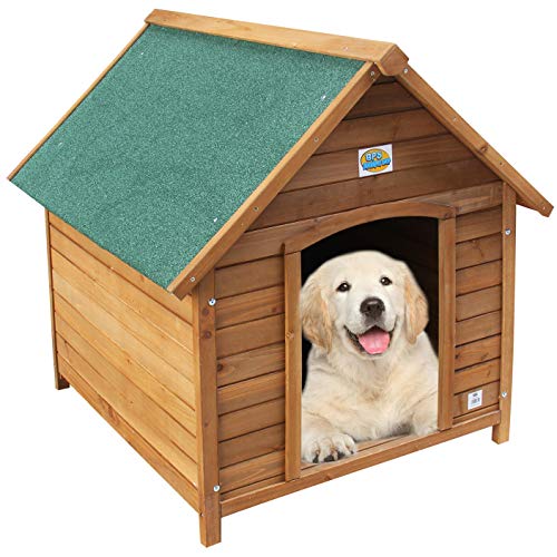 BPS Caseta de Madera Casa para Perros Mascotas con Capa Superior Impermeable Tamaño S/M/L (L: 103 * 91 * 98 cm) BPS-1354