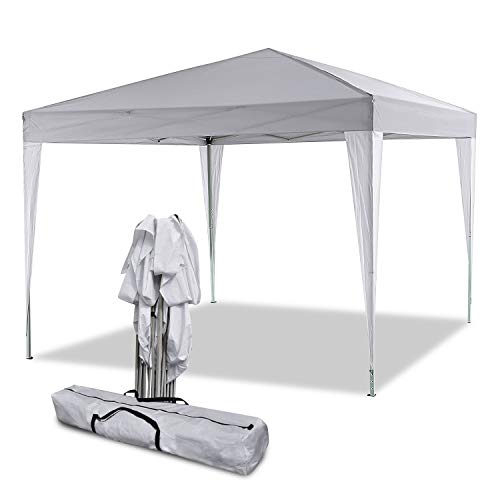 Bunao Carpa con Paredes 3x3 m | Plegable, Impermeable, con Protección Solar, Ideal para Fiestas en el Jardín | Gazebo, Cenador, Pabellón, Tienda Fiestas | Persona 6-8 (Typ13)