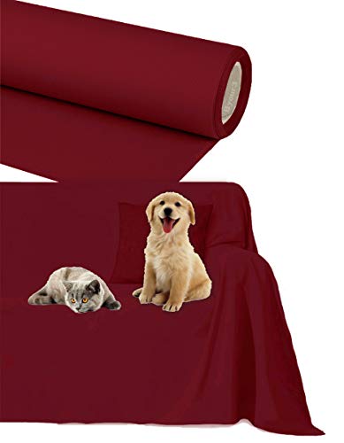 Byour3®️ Funda de sofá Impermeable - protección para Sofás por Mascotas Niños Protector hidrófugo en Algodon Antimanchas Antideslizante para Pelo Gatos Perros (Cerezo Negro, 1/2 plazas 200x300cm)