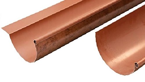 Canalón de aluminio Roof Cobre 2 metros lineales – Todos los desarrollos con aleta, 25