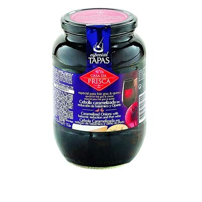 Caramelizada cebolla con vinagre balsámico y vino de Oporto – 900 gr Salsa de Cebolla Caramelizada en Reducción de Balsámico y Vino Oporto - 900 Gramos