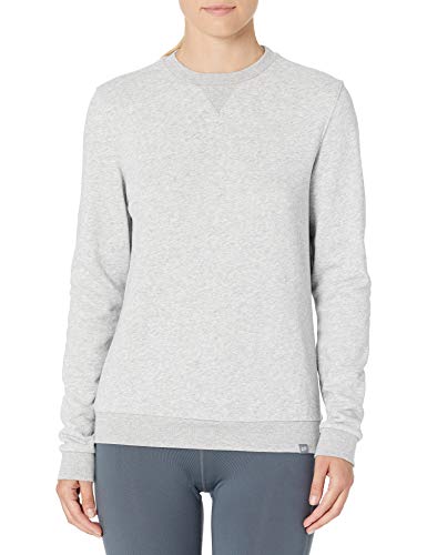 CARE OF by PUMA Sudadera de manga larga y tejido de rizo con cuello redondo para mujer, Gris (Grey), 38, Label: S