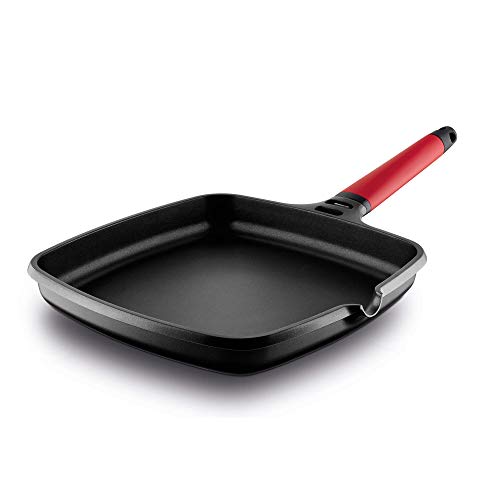 Castey - Asador Inducción 27 cm Mango Rojo