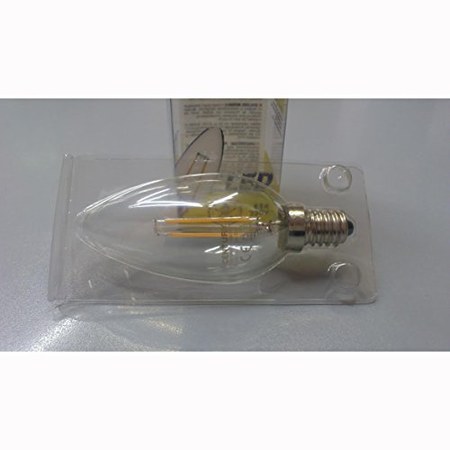 CENTURY Candela INCANTO 2W E14 Blanco cálido - Lámpara LED (Blanco cálido, Transparente, 50/60, 25 mA, 3,5 cm, 9,7 cm)