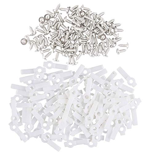 Chudian 200pcs Clips LED Soporte de Montaje para LED Clip de Montaje Tira Led, con 200 Tornillos, Clip de Fijación de la Tira Silicona Soporte de Montaje para LED Luces de Tira (10 mm)