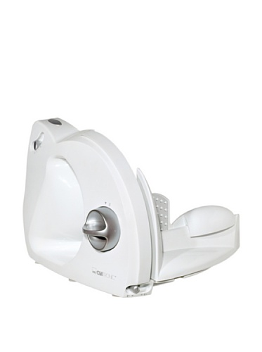 Clatronic AS 2958 Cortafiambres, Corte Ajustable, 180 W, Color Blanco, plástico, 3 Velocidades, Plateado