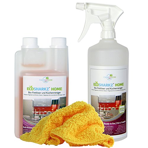 Cocina alto brillo limpiador - desengrasante aerosol - bio limpiador - especial limpieza de cualquier superficie brillante (concentrado limpiador de cocina de 25 litros)