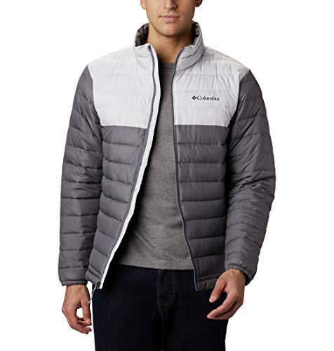 Columbia Powder Lite Chaqueta para Hombre, Gris (City Grey, Nimbus Grey), XL