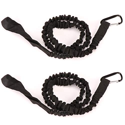 Correa de Paleta para Kayak 1,5 M Kayak Paleta Correa Paddle Leash con Mosquetón Caña de Pescar Lanyard Strap Accesorios para Barcos de Remo para Remos de Kayak Soporte de Caña de Pesca 2 Piezas