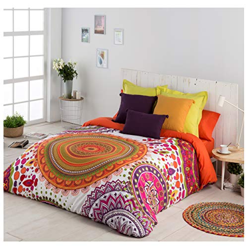 COTTON ARTean Funda Nordica Mandala Cama de 135 ALGODÓN 100%