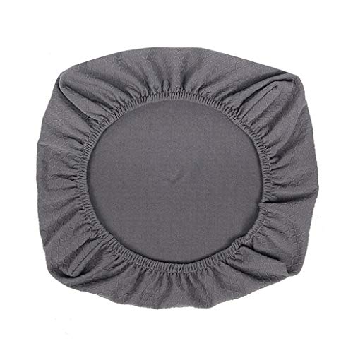 Cubierta de Taburete Funda de Silla Tapizada Antipolvo Cuadrada - Grey_L