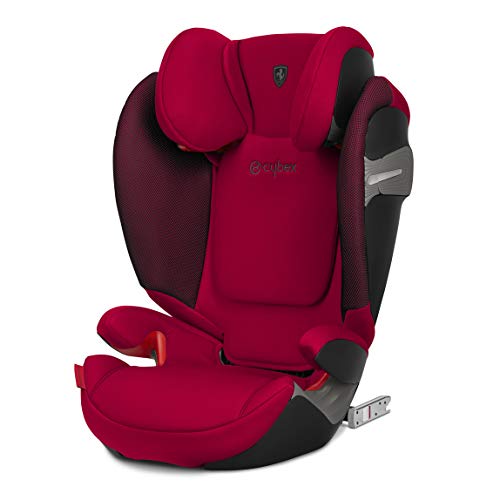 Cybex Gold - Silla de coche Solution S-Fix, para coches con y sin Isofix, Grupo 2/3 (15-36 kg), Desde los 3 hasta los 12 años aprox., Rojo (Racing Red)