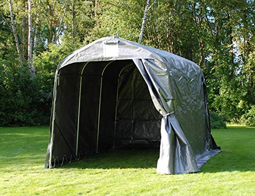 Dancover Carpa de Almacenamiento Pro 2,4x3,6x2,34m PE, Gris