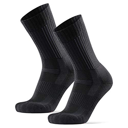 DANISH ENDURANCE Calcetines Premium de Senderismo 2 Pares (Negro, EU 39-42)