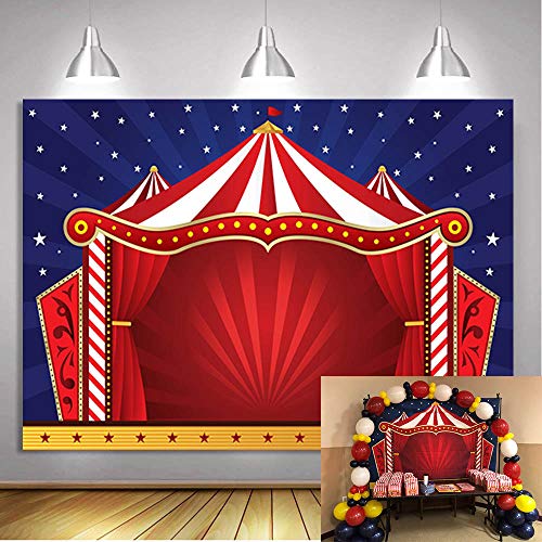 Daniu 7x5FT Fondo de Circo telón de Fondo Fiesta de Vinilo telón de Fondo para los niños decoración de cumpleaños Foto de Fondo Personalizado