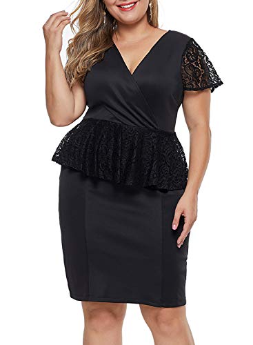 Diukia Vestido de Fiesta con Mangas Acampanadas para Negocios, para Mujer - - (46 ES/48 ES) 1X