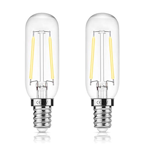 E14 T25 LED 2W=15W Campana extractora, 150LM, bombilla de incandescencia Edison DORESshop, blanco día 6000K, no regulable, lámpara de aplicación para campana extractora, decoración, paquete de 2