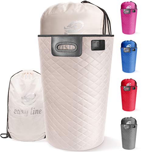 Easyline – Cesta plegable para la ropa (beige) atractiva bolsa para la colada