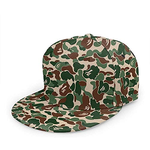 Egoa Gorra Ape Camo Verde Marrón Gorra De Béisbol Adulto Papá Sombrero Unisex Pesca Trucker Hat Hiphop Diseño Acogedor Moda Duradera Personalizada Deportes Especiales