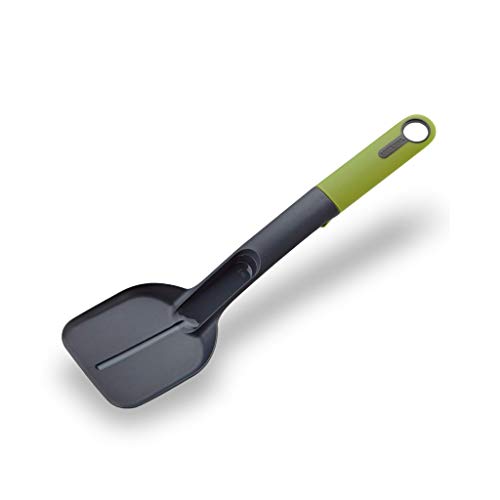 Espátula de Cocina Turner Espátula/ranurado Espátula, Alta Resistente al Calor higiénico de una Pieza de diseño, Palo Utensilios de Cocina for los Pescados no, Huevos, panqueques, Wok (Azul Negro) T